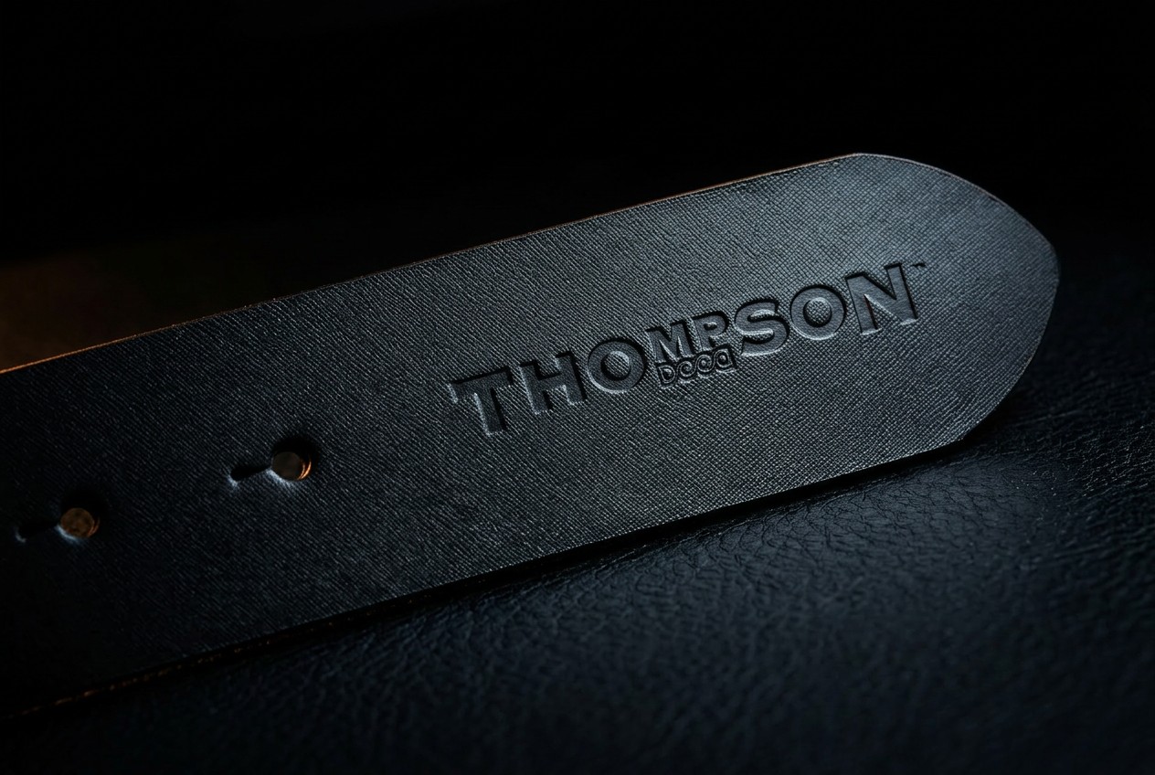 THOMPSON remen — stražnja strana s utisnutim logom